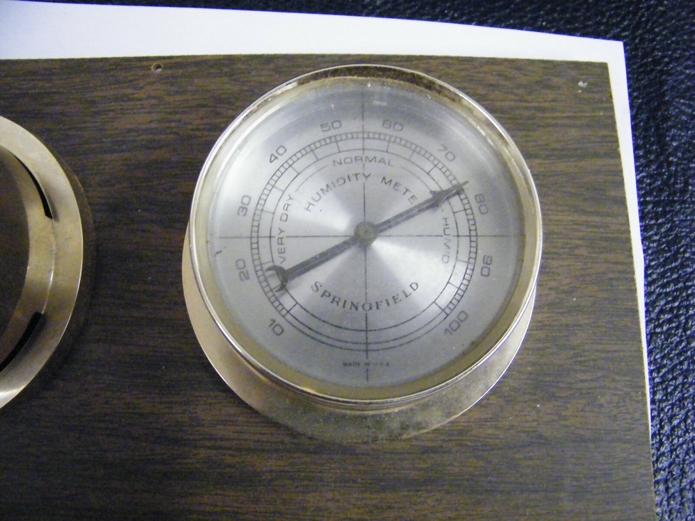 Vintage Springfield Instrument Thermometer & Humidity Meter