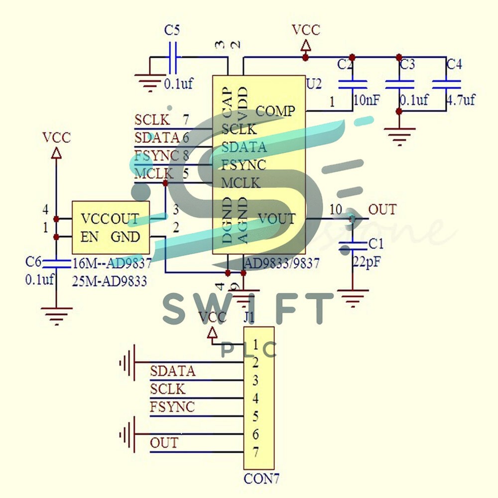 AD9833 DDS Signal Generator Module Programmable Microprocessors Sine Square Wave