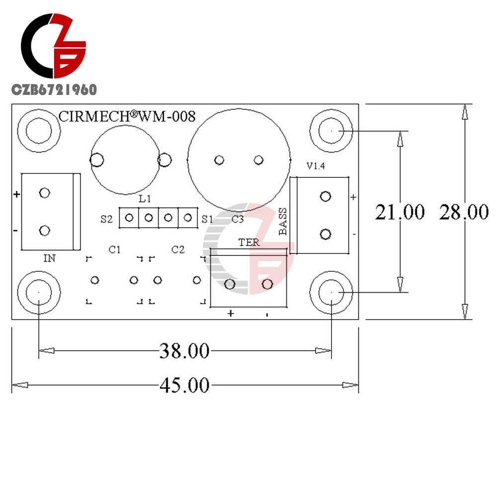 Two Way Crossover HIFI Speaker High & Low Frequency Audio Speaker Divider Module