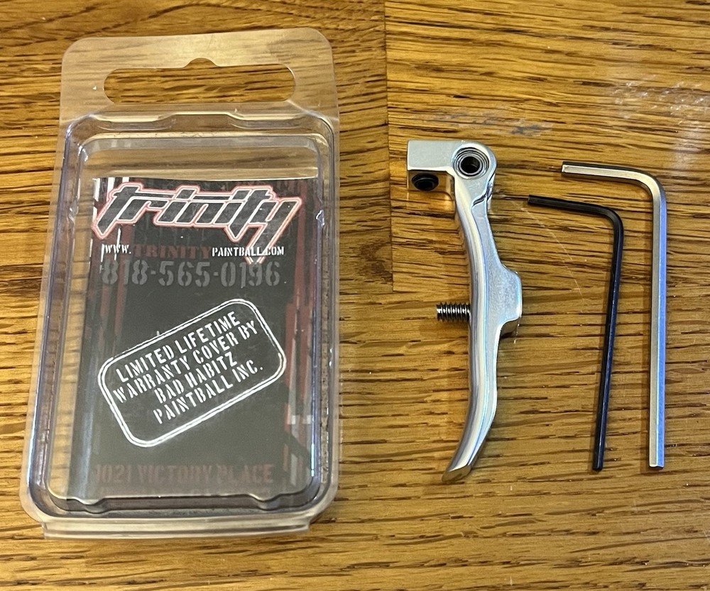 New Trinity Roller Trigger for Spyder Paintball E Markers-Silver