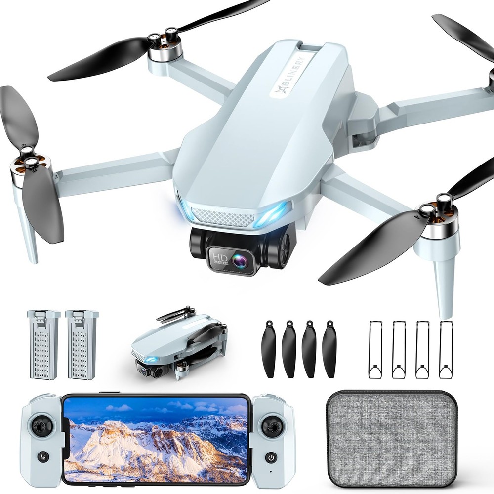 Drone with Camera, 2K HD FPV Drones for Adults, Mini Light blue
