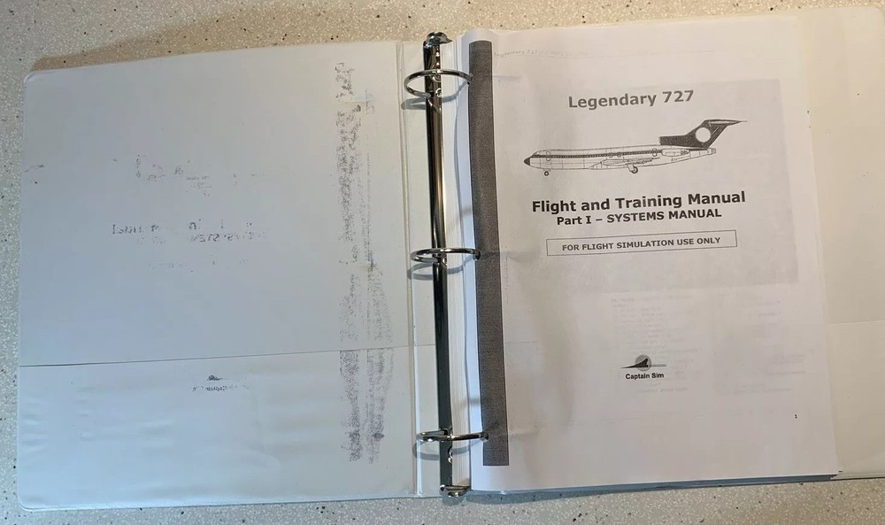 Legendary 727 Pilot Simulator Flight & Training Systems & Operations Manual 2002