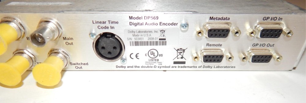 Dolby DP569 Multichannel Digital Audio Encoder (BXR5)