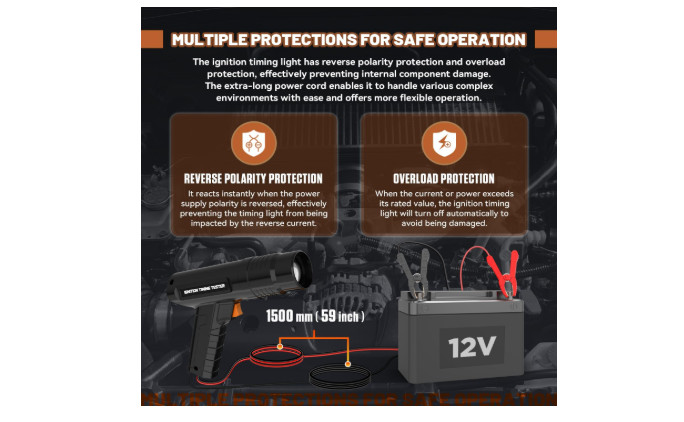 Lámpara Estroboscópica Luz De Encendido De Gasolina Inductiva De Bujías Carro US
