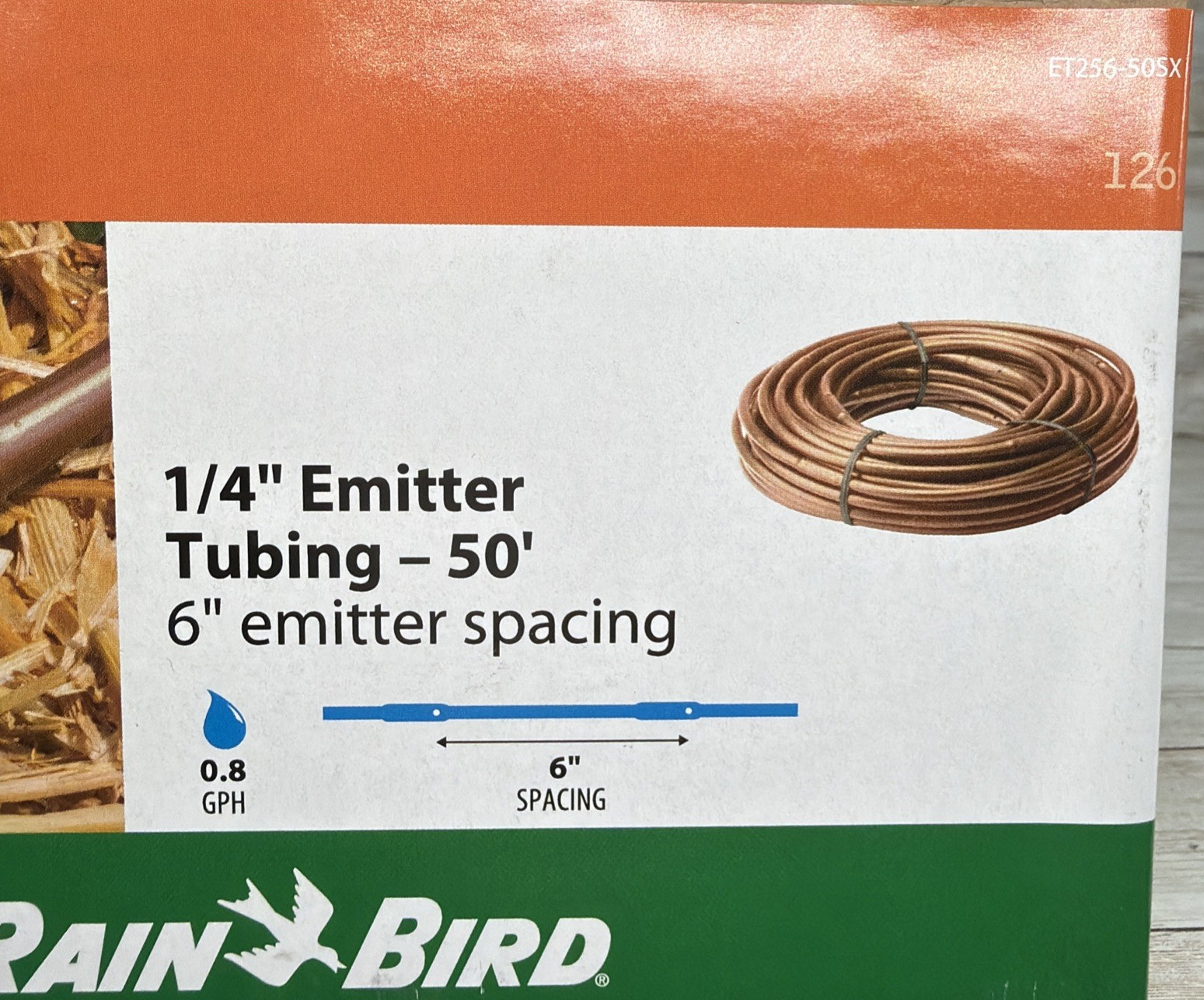 Rain Bird ET256-50SX 1/4" x 50' Drip Emitter Tubing *1 Roll* 6" Spacing 0.8 GPH