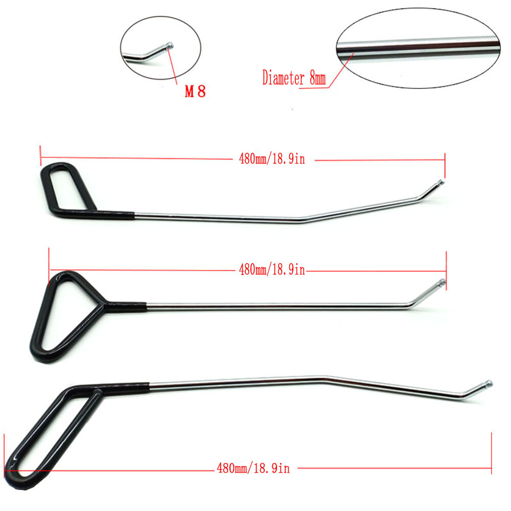 Paintless Dent Repair Rod Kit Auto Dent Removal Tools Pullout Tools Push Hooks