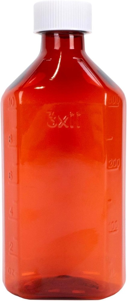 Amber Plastic Graduated Ovals, 12 oz, 4/Pack
