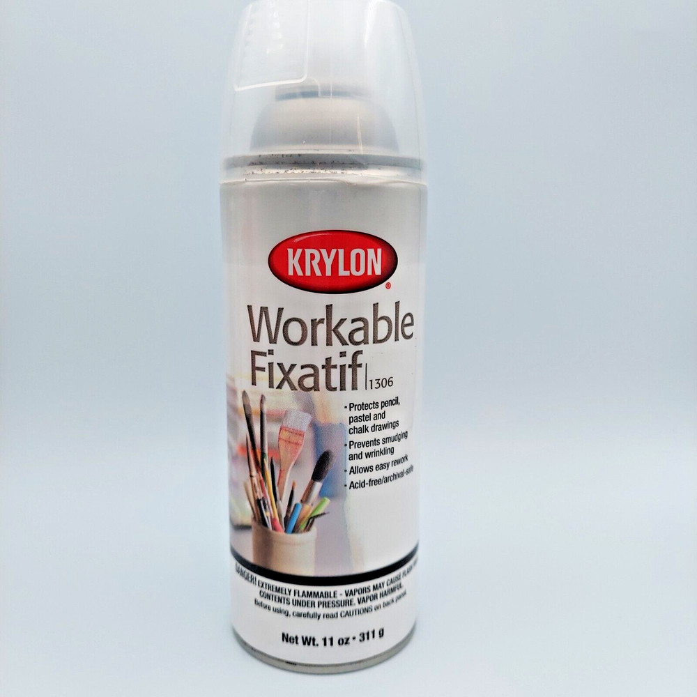 Krylon  Workable Fixatif- Damaged Cap/Label
