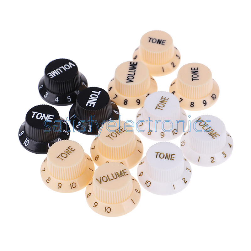 3Pcs/set Plastic Guitars Strat Knob 1-Volume 2-Tone Control Knobs For Guitar NEW