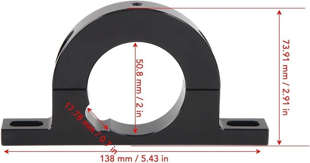 Billet Universal Steering Column Keyed No Drop Mount - 2" Column For GM Ford