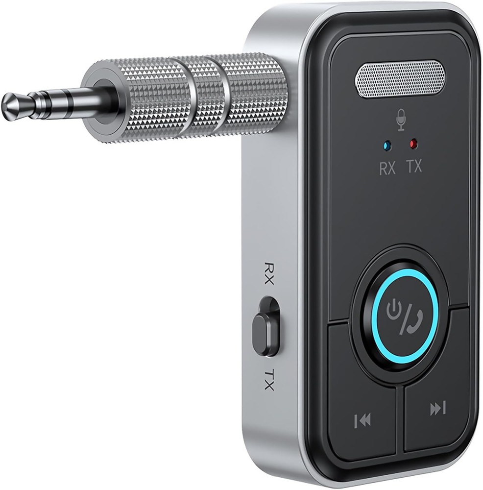 Bluetooth Noise Cancelling Bluetooth Car Adapter, Wireless Audio Receiver-Black