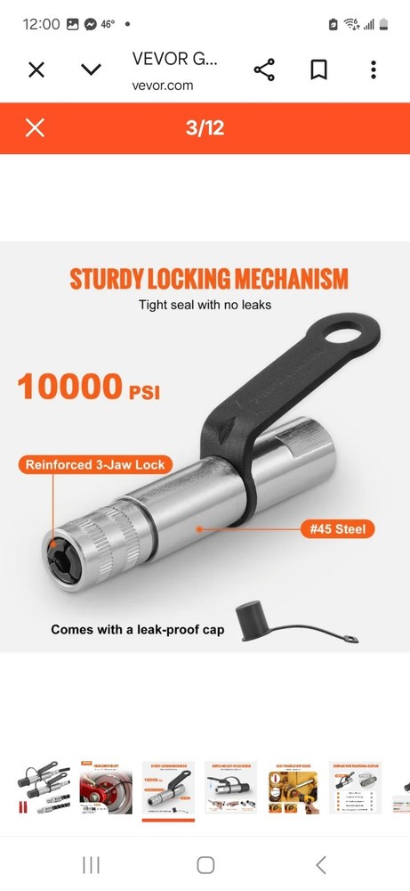 Vevor Locking Grease Coupler TH-46-7C