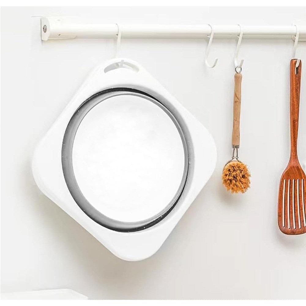 Collapsible Plastic Wash Basin 5L 1.4 Gallon Foldable Dishpan Portable Sink Tub