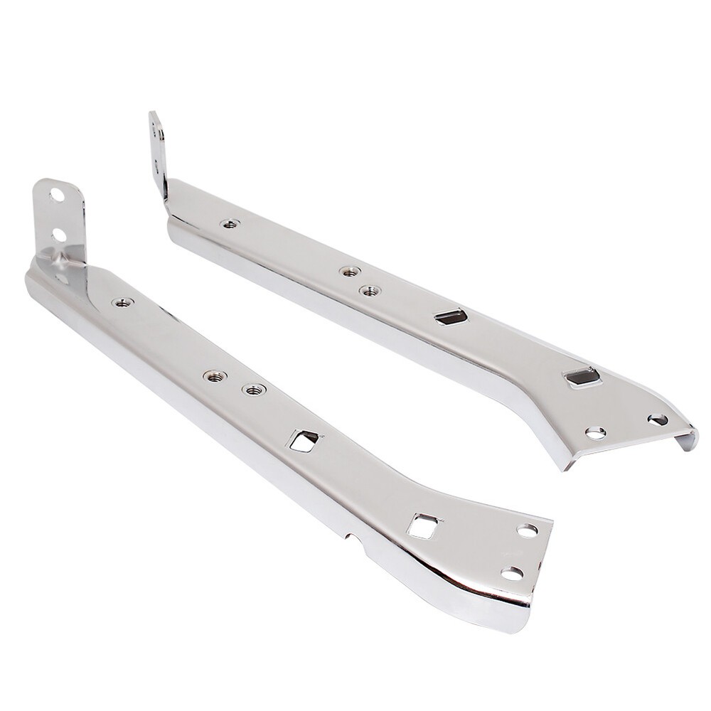 Chrome Left & Right Saddlebag Rail Support Brackets For Harley Touring 1985-2008