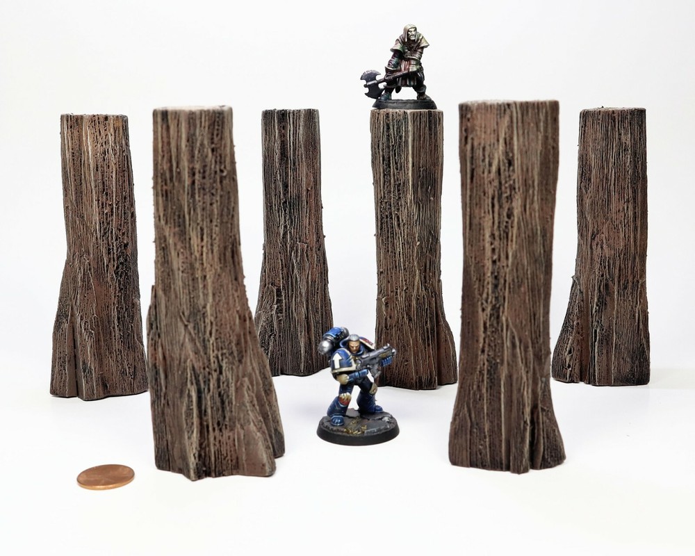 Modular Terrain Tree Trunks (Handmade for Dungeons & Dragons, Pathfinder RPG)