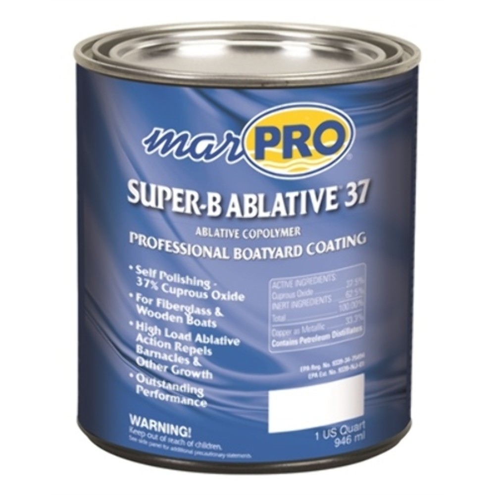 Marpro 7-2818 Boat Bottom Protective Paint GALLON BLACK SuperB Ablative Marine