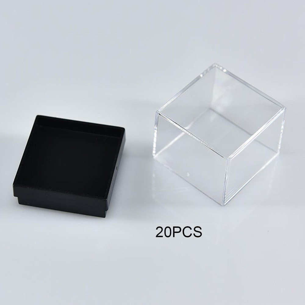 20x Mineral Display Boxes Organizers Versatile Square Display Cases Sample