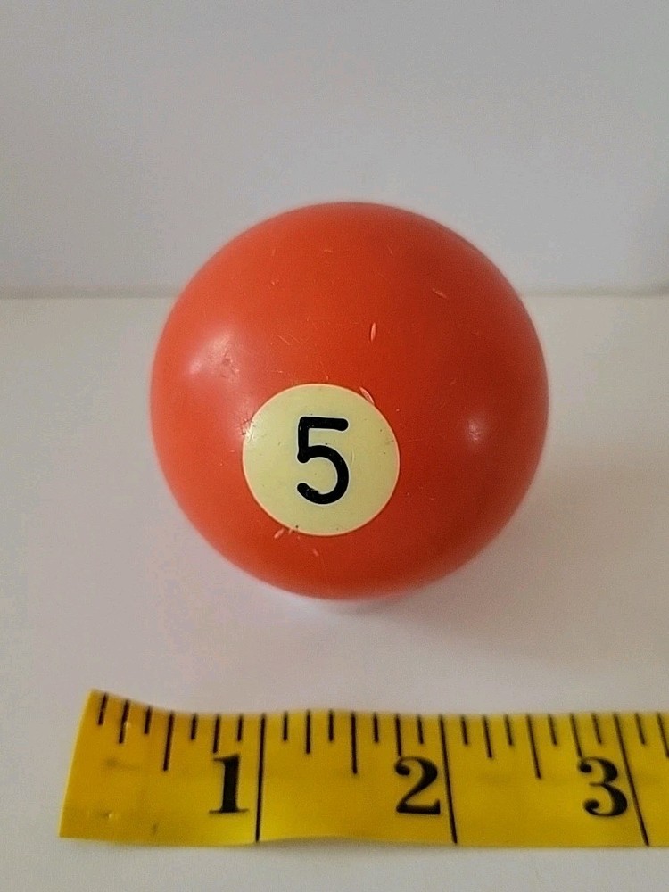 Vintage No. 5 Solid Orange Pool Ball Billiard 2" Replacement (S)