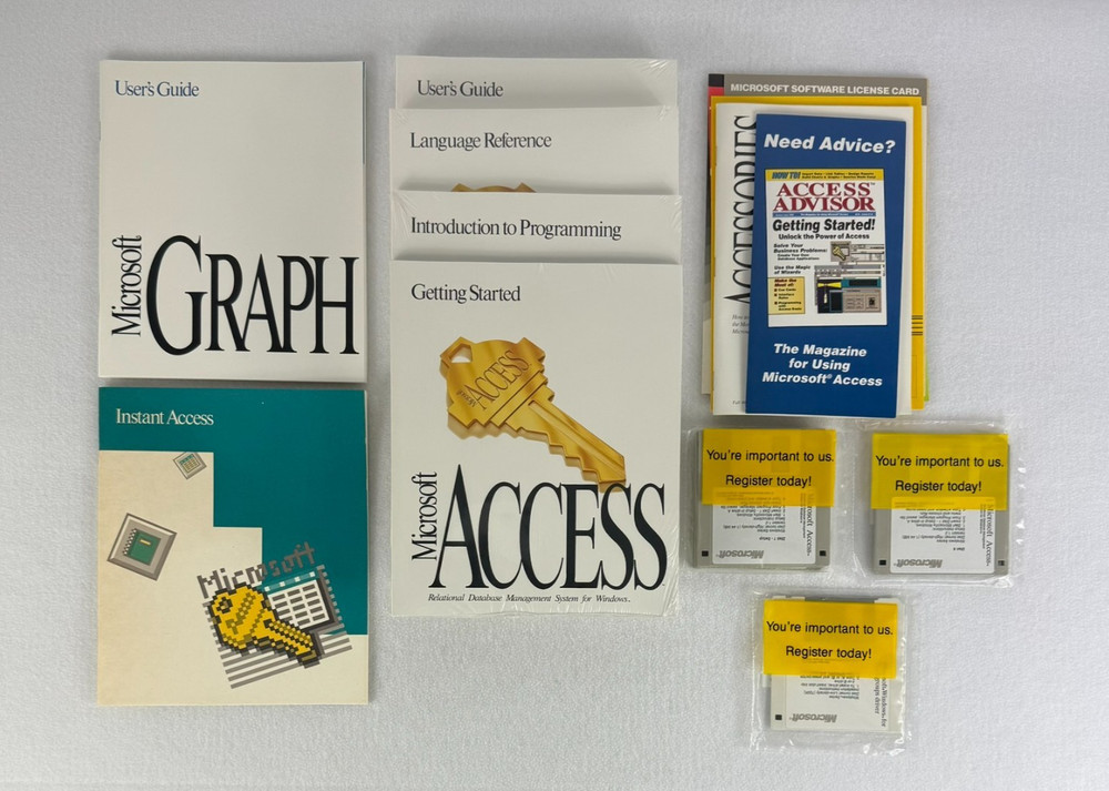 MICROSOFT ACCESS for Windows Introductory Edition Boxed Set Complete