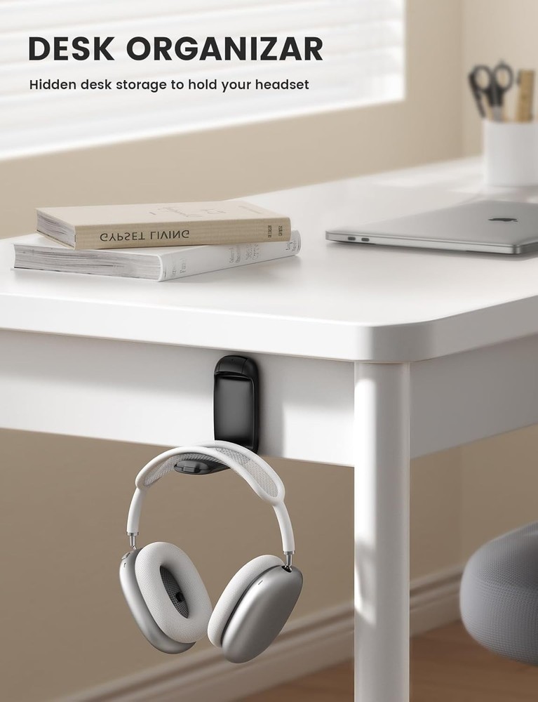 Headphone Adhesive Holder-[Foldable & Compact] Headphone Holder Hook Mount