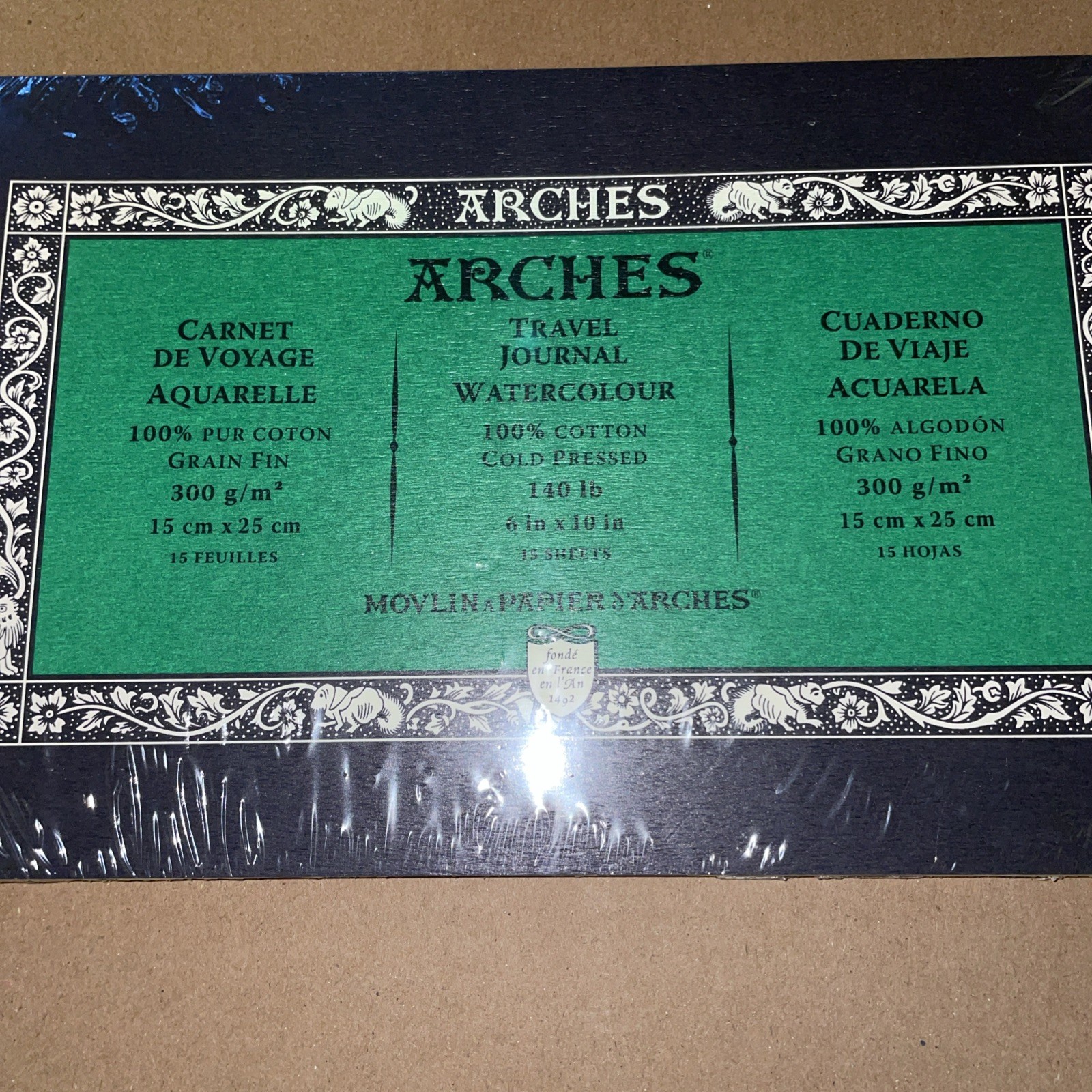 LOT OF 6 ARCHES 6 X 10 Travel Journal COLD PRESSED Watercolor Paper NEW!