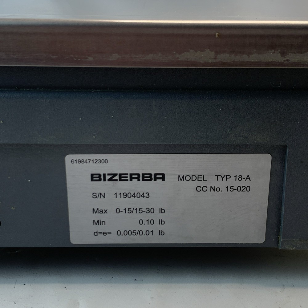 Bizerba KH II 100 Replacement External Remote Scale (load receptor) with Cable