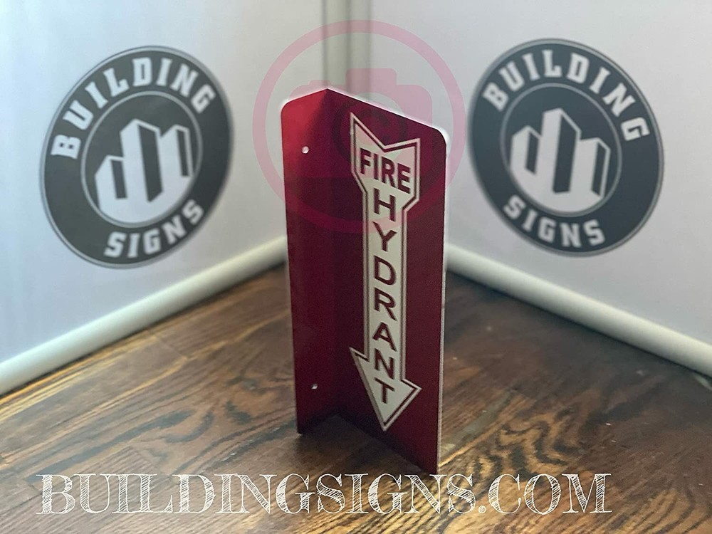 FIRE Hydrant Arrow Down Projection Sign-FIRE Hydrant Arrow Down Hallway