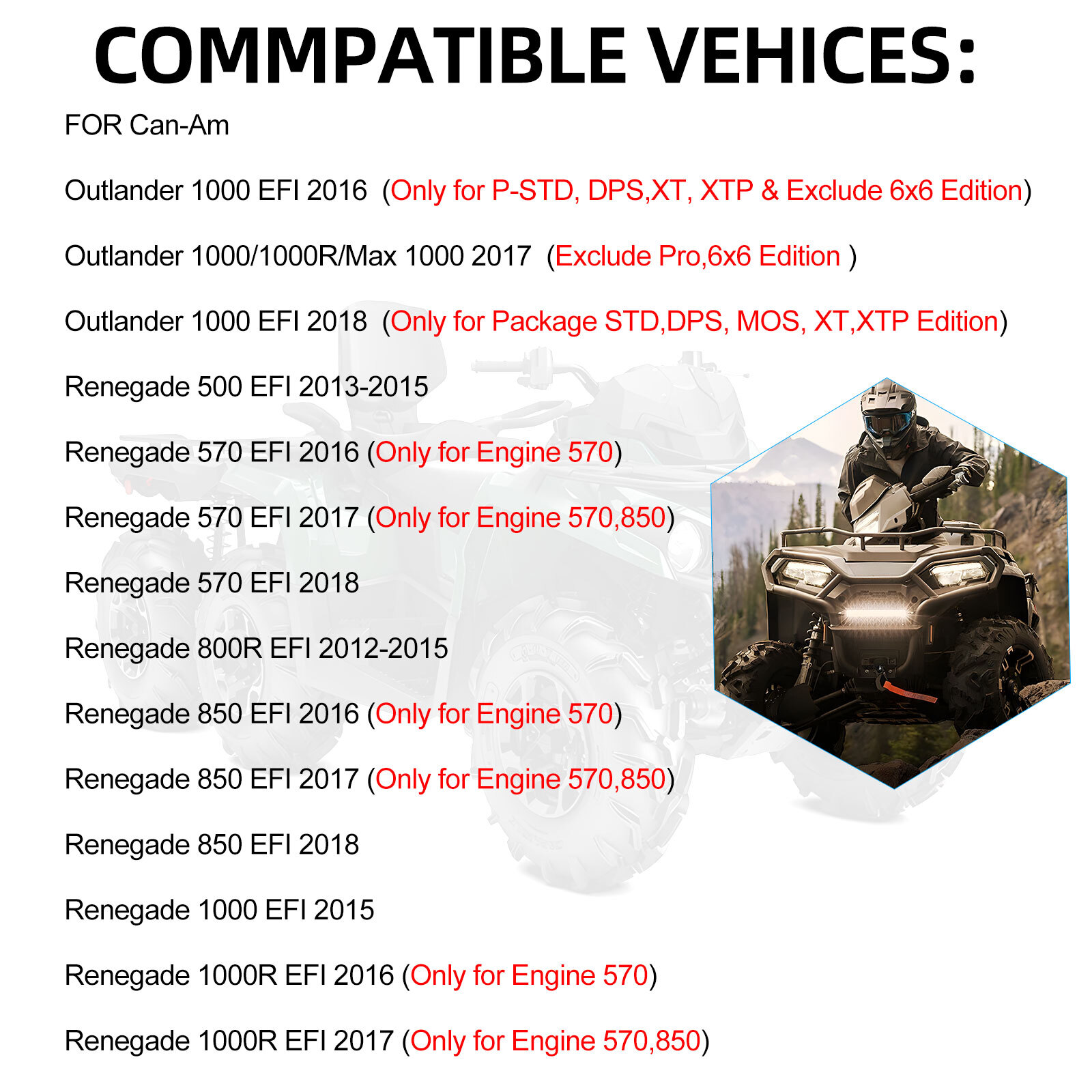 Rear Propeller Drive Shaft for Can-Am Outlander 570 EFI 2016-23 /Max 570 2016~18