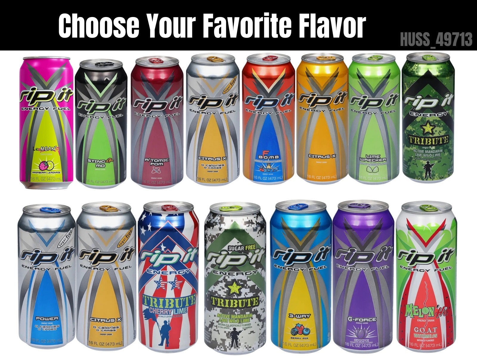 Rip It Energy Drinks  16 OZ ALL Edition (CHOOSE YOUR FLAVOR  AND QUANTITY BELOW)