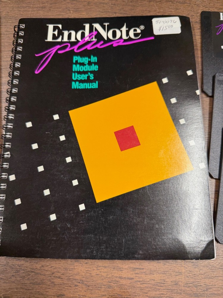 Vintage Macintosh software : ENDNOTE with manuals 3-1/2 disks