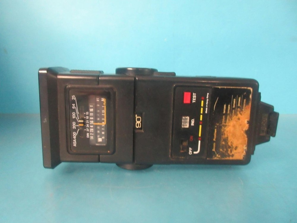 FOCAL M500T-ZOOM TRANSISTOR ELECTRONIC FLASH UNIT W/ DIFFUSER TESTED 20-01-36