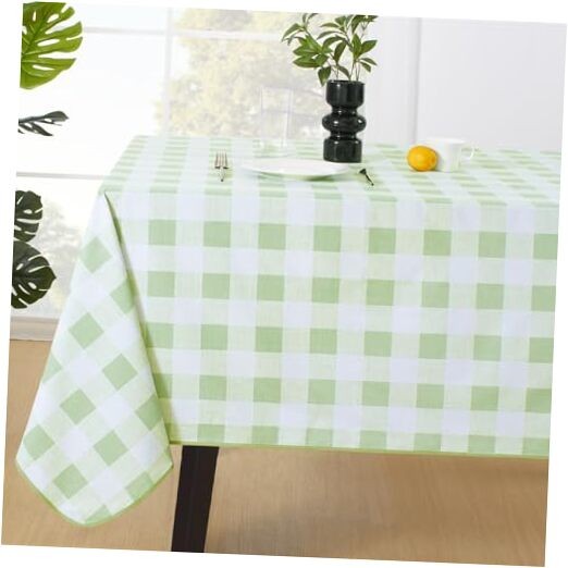 Rectangle Vinyl Tablecloth, 100% Waterproof 54" x 78" (Rectangular) Sage Green