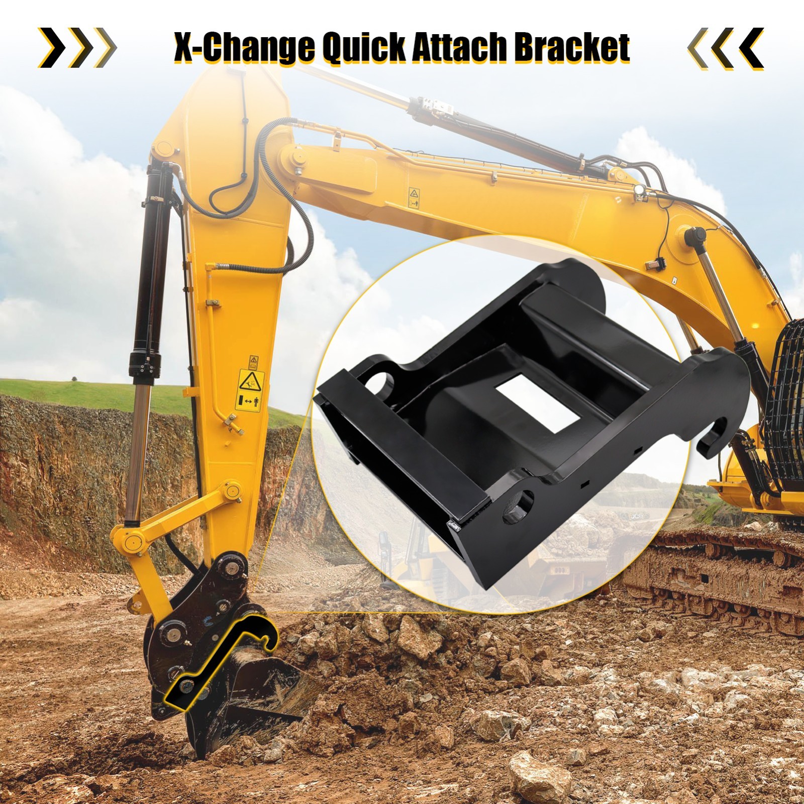 X-change Coupler Bracket Excavator Quick Attach for Bobcat E26 E32 E35 E42 E50
