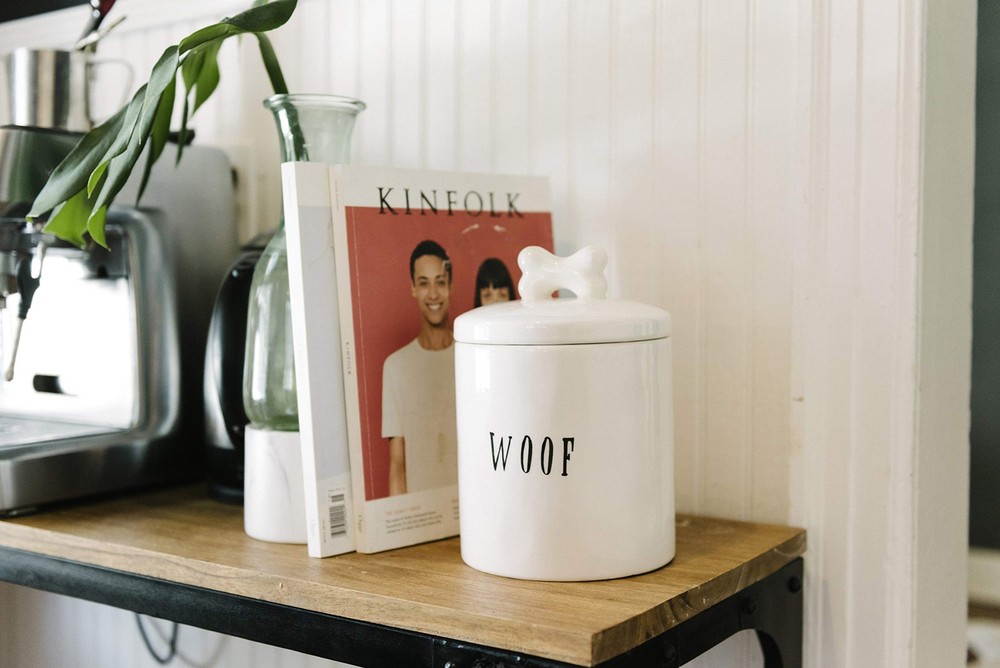 Woof Jar with Bone Handle on Lid
