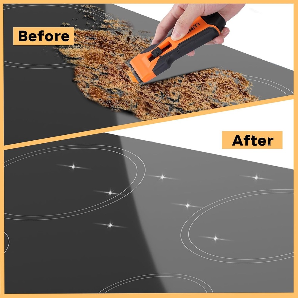 1 Pack Razor Blade Scraper Plastic Razor Blade Scraper Tool Razor with Extra