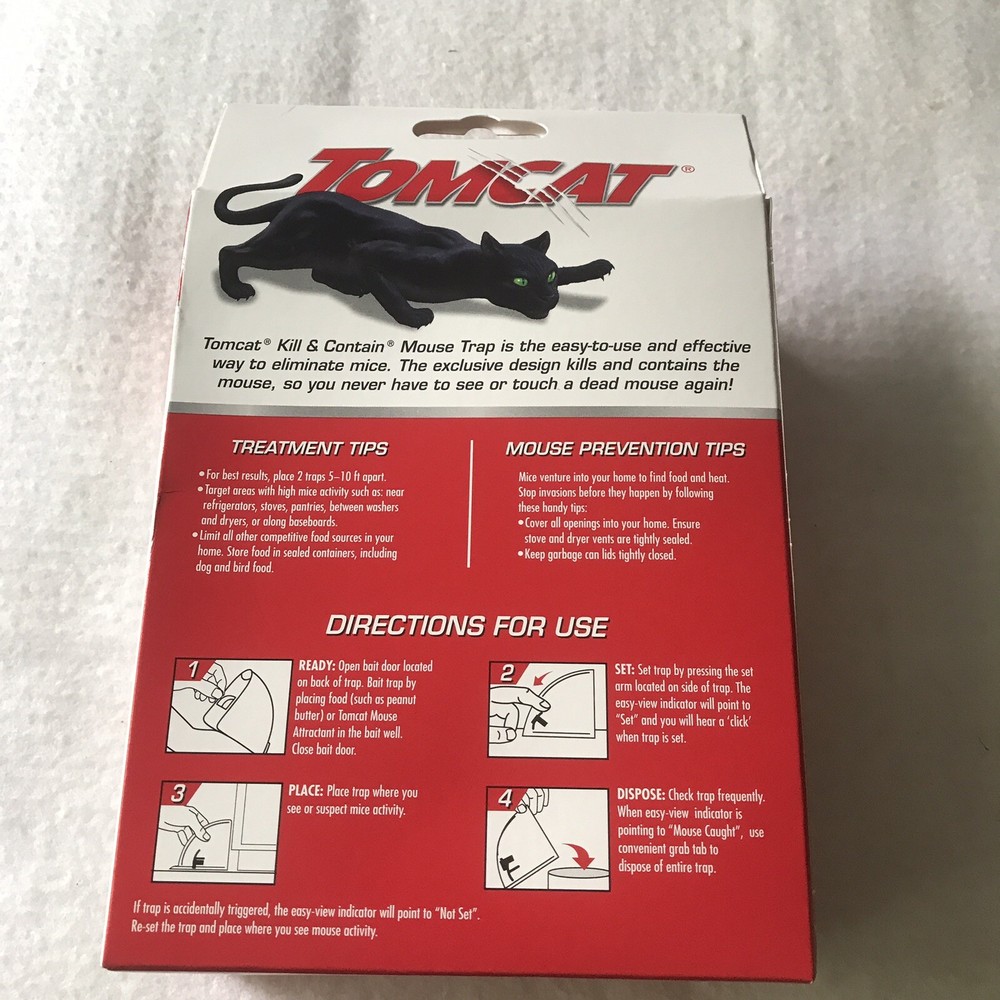 Tomcat Kill & Contain Mechanical Mouse Trap (2-Pack) Never Touch Never See