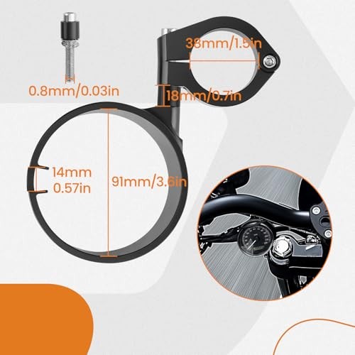 Side Mount Instrument Bracket & Speedometer Relocation Cover for Harley