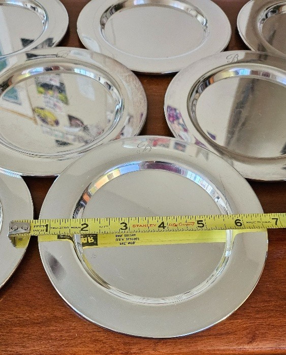 Vintage silver-plated bread plates