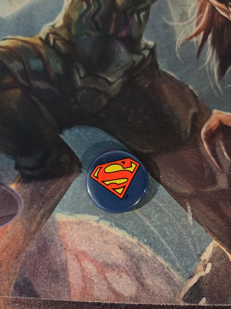 Superman S Logo Pin Button 1996 Vintage