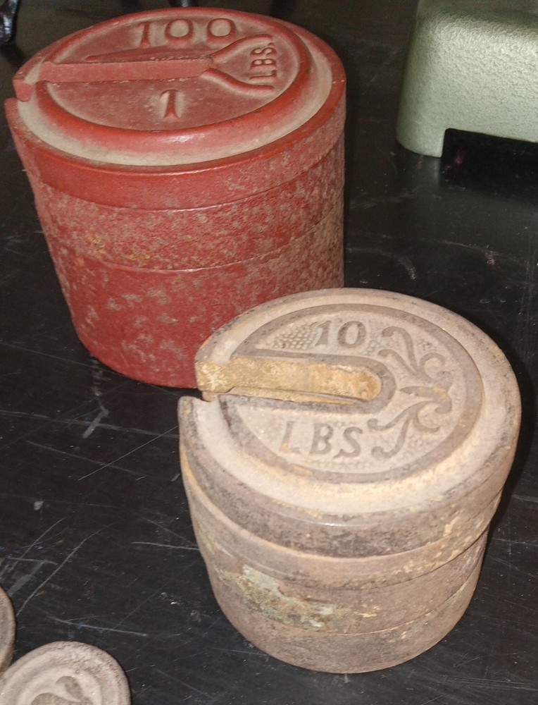 Antique Scale Weights 3 Piece Set