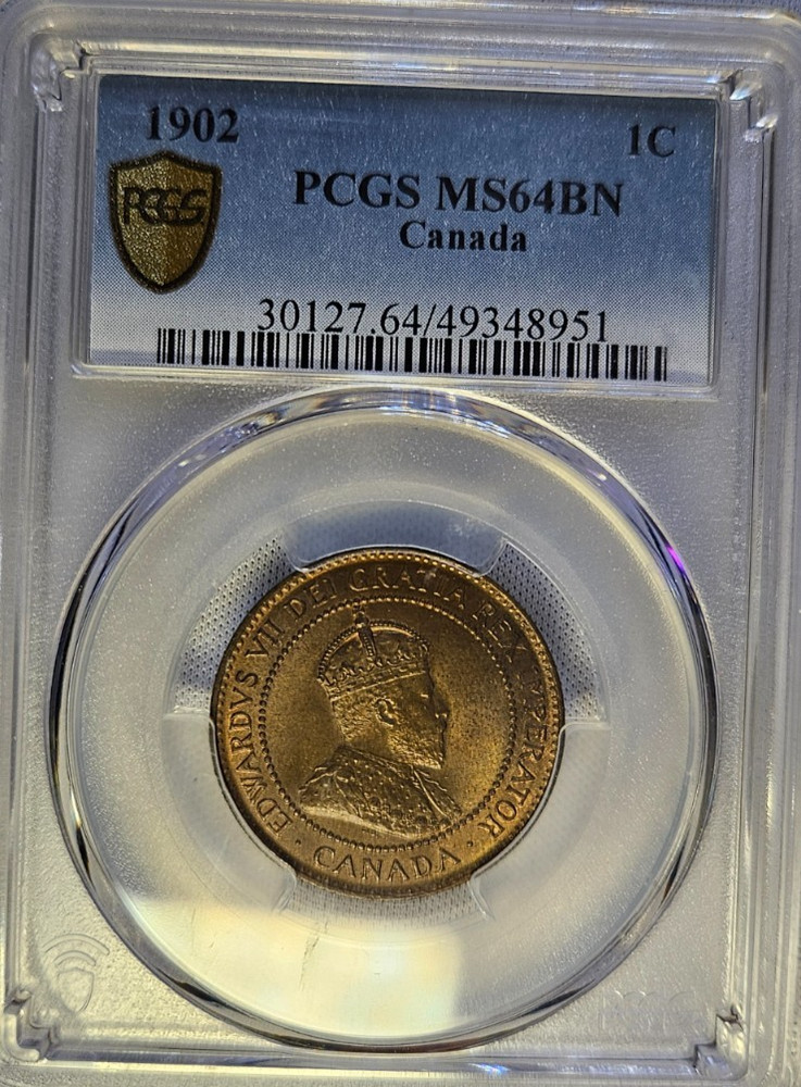 Canada 1902 Large Cent  PCGS MS64 BN #AB733