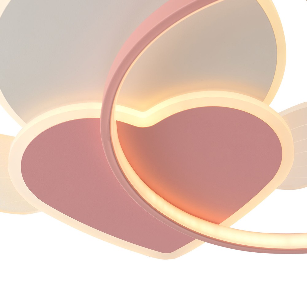 Dimmable LED Round Ceiling Light Flush Mount Fixture Remote Control 40W