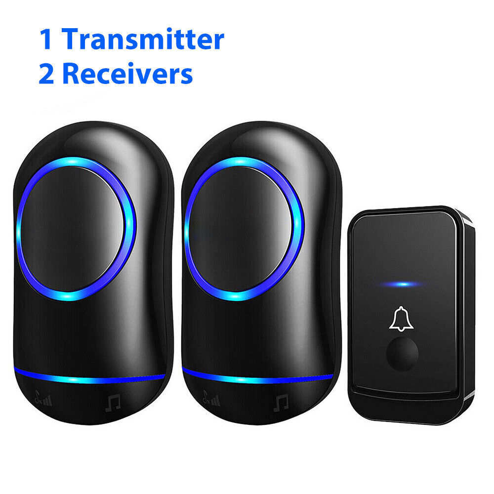 Wireless Doorbell Chime Waterproof Plugin Receiver Adjustable Volume 1000FT Kit