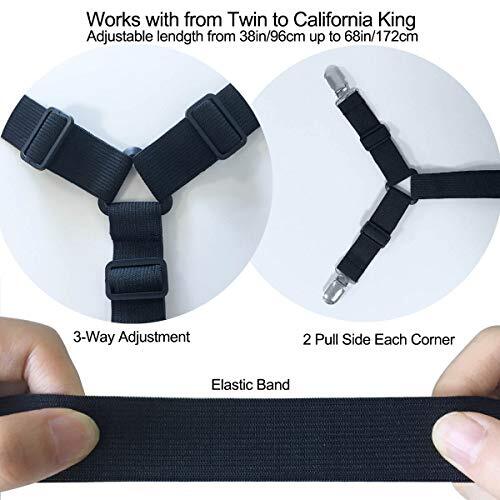 Bed Sheet Holder Straps - Sheet Straps Adjustable Bed Sheet Assorted Colors