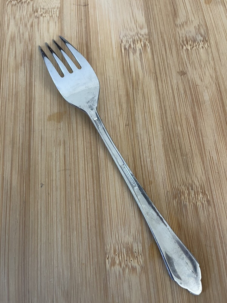 Farberware FRW2 Satin Stainless Ridges Beaded Pointed Tip DINNER FORK 7.25"