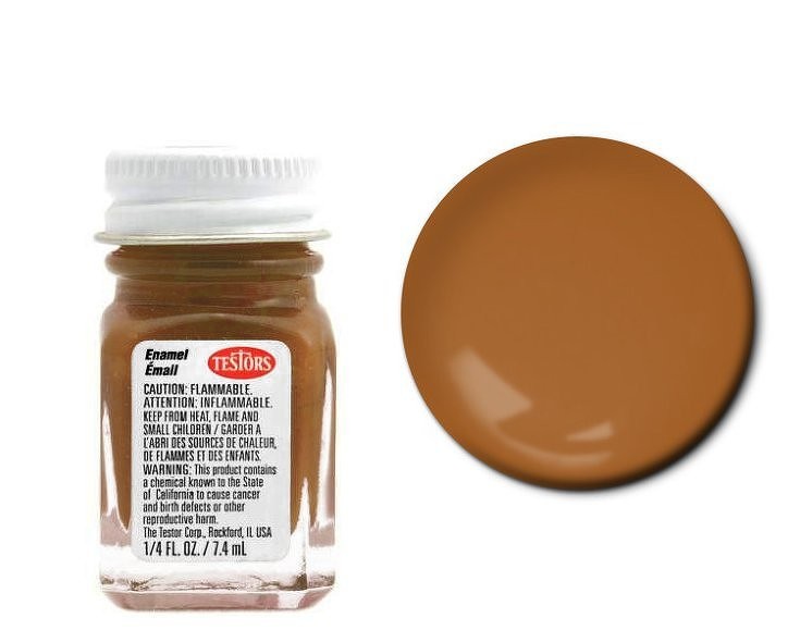Testors 1166 Enamel Flat Brown 1/4 oz