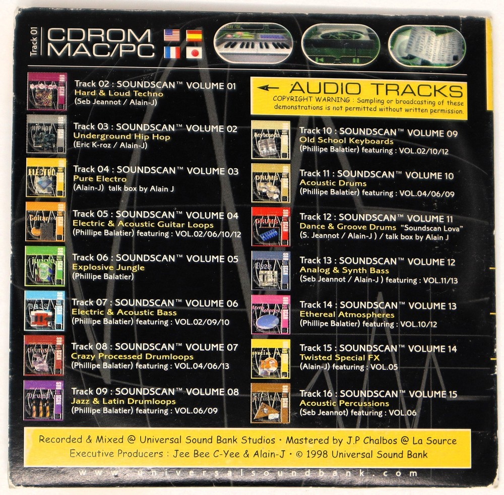USB Soundscan Demo Vol 1 Sample Library/Sound Library/Sampling CD