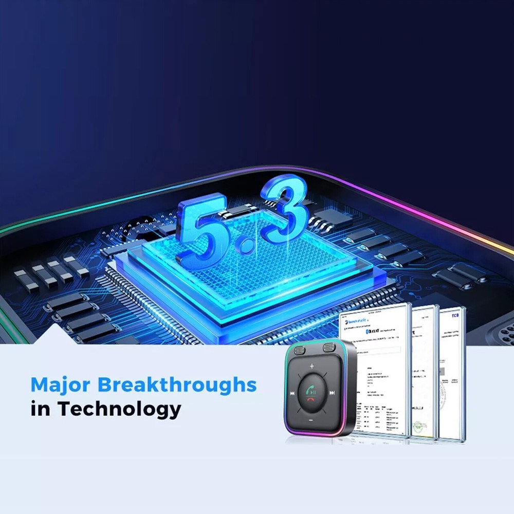 3.5mm Bluetooth 5.3 Car Wireless Receiver Adapter Stereo Audio AUX Hands-Free