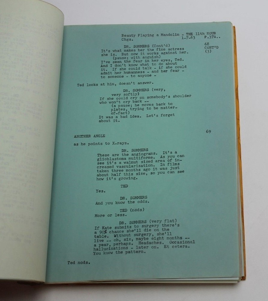 THE ELEVENTH HOUR 1962 Script Beauty Playing a Mandolin Underneath a Willow Tree
