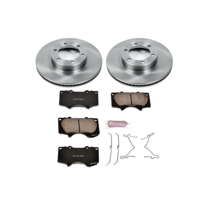 Power Stop KOE2421 Front Brake Kit w/Pads for 03-09 Toyota 4Runner/Lexus GX470